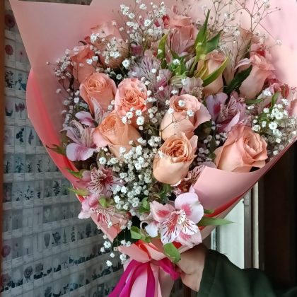 Ramo Amor Sutil 12 rosas rosas